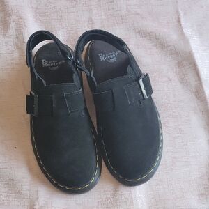 Dr. Martens Jorge II Suede Slingback Mules in black